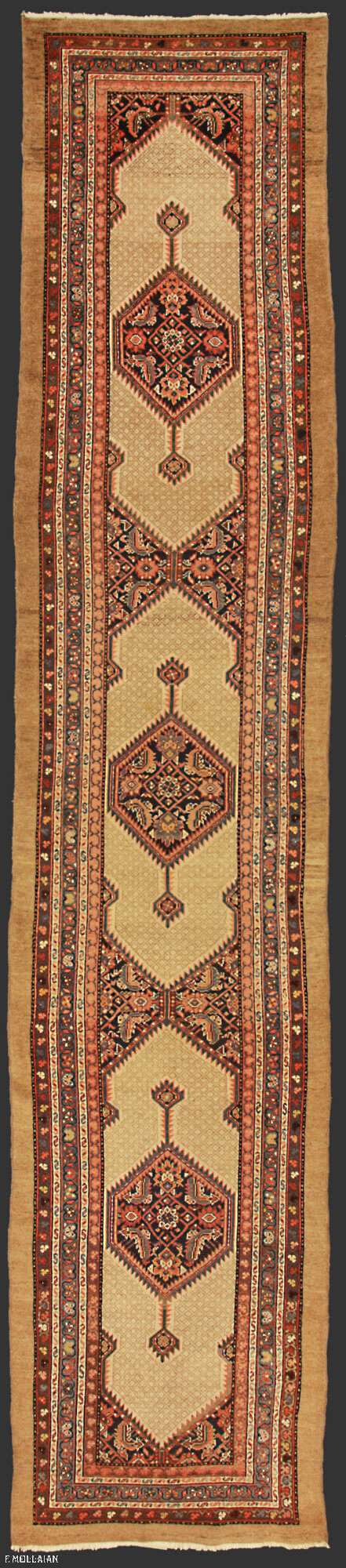 A Very Long Antique Persian Hamedan Runner n°:67831312